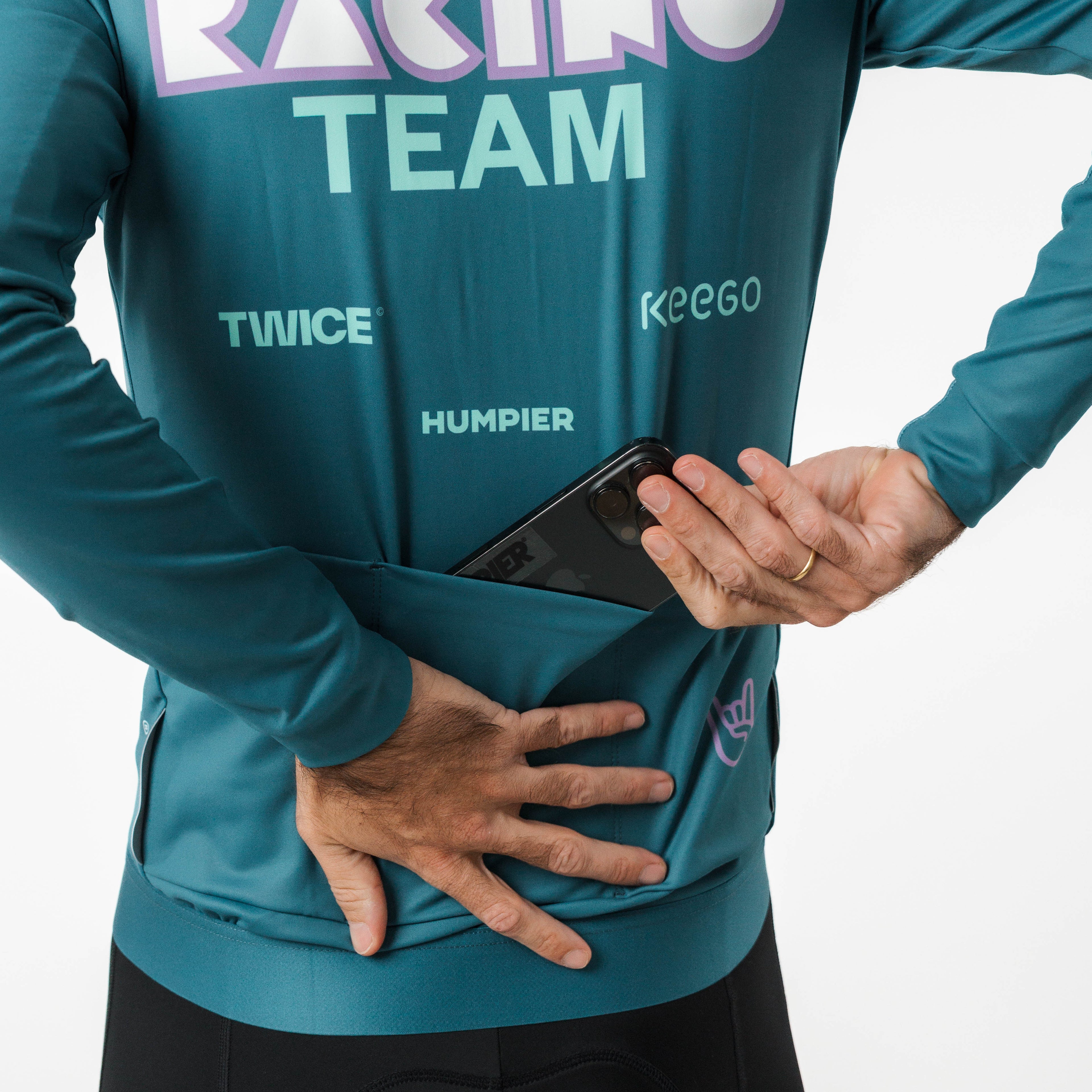 FLEECE FRT AQUA LONG