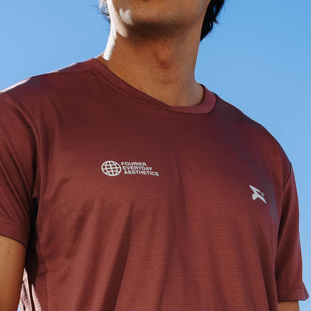 RUNNING T-SHIRT GRANATE HOMBRE