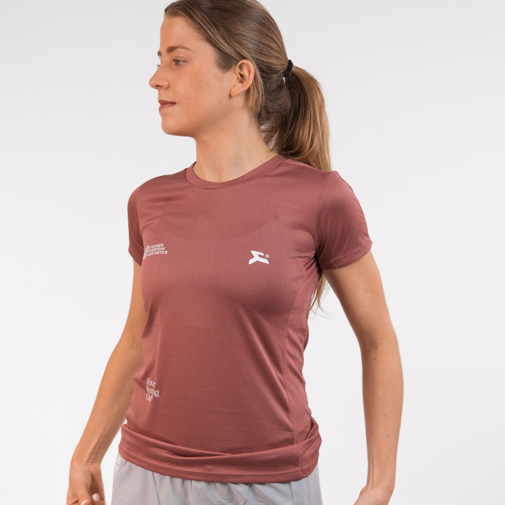 RUNNING T-SHIRT GRANATE MUJER