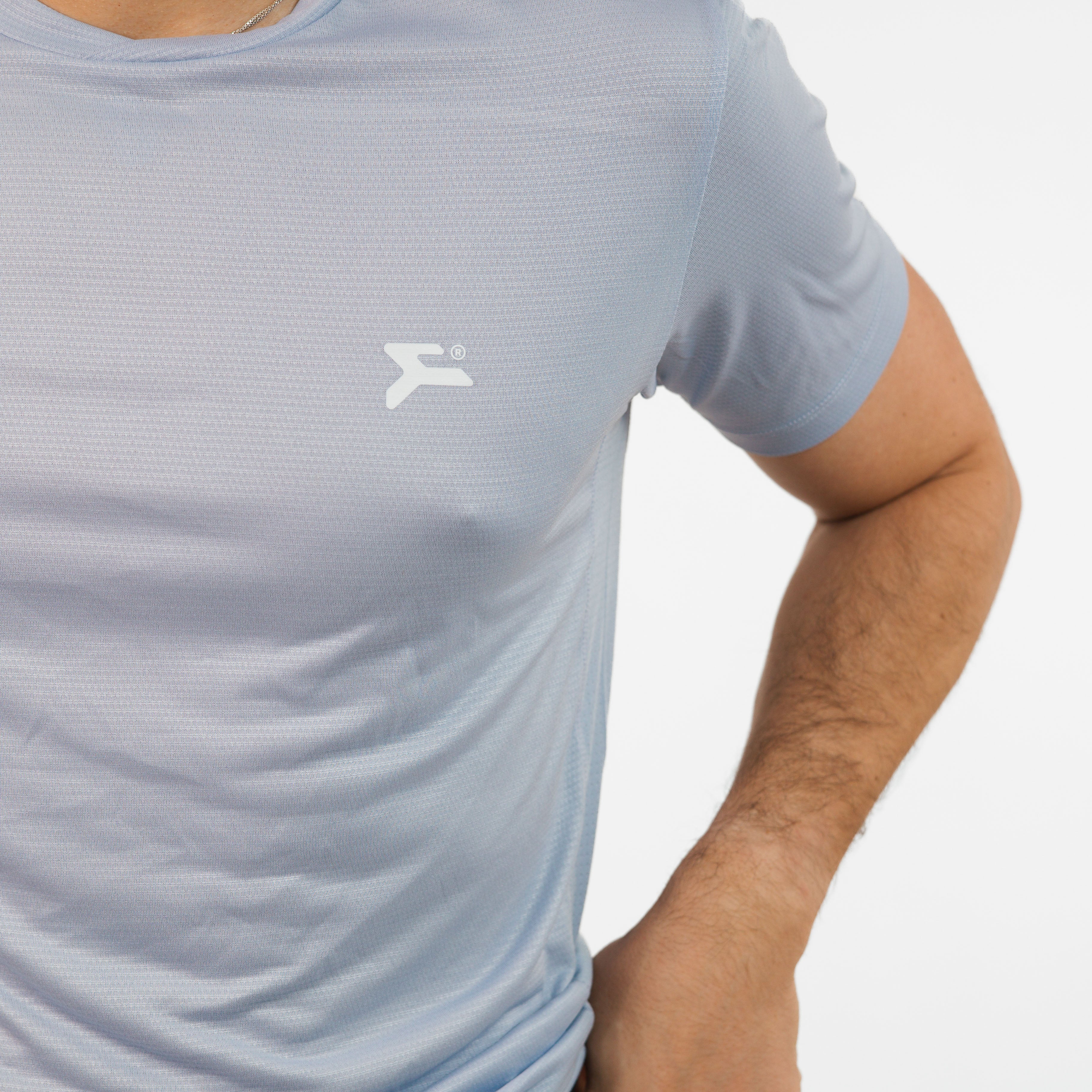 RUNNING T-SHIRT CELESTE HOMBRE