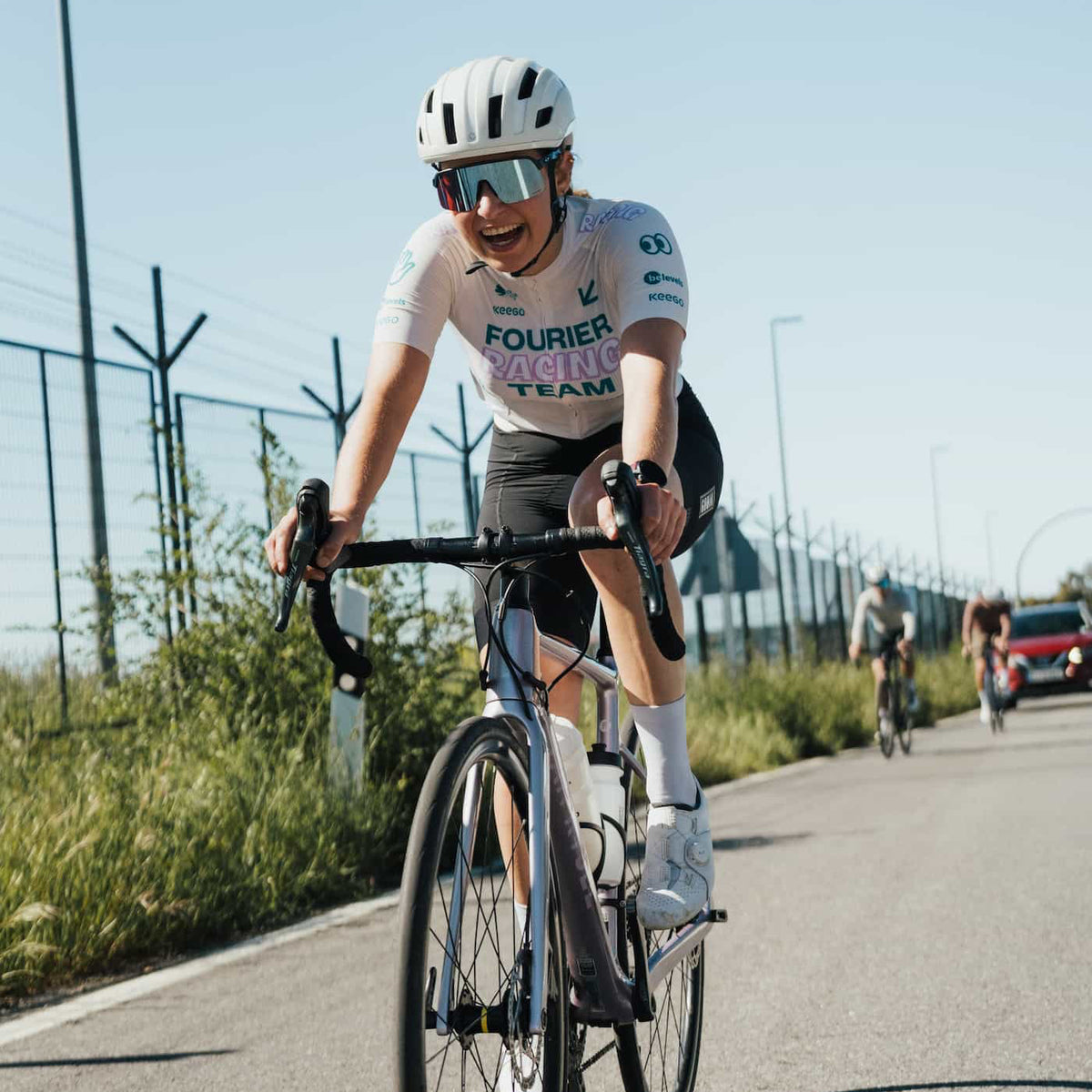 Maillot Corto FRT Beige de Ciclismo Mujer – vista 2 – FOURIER