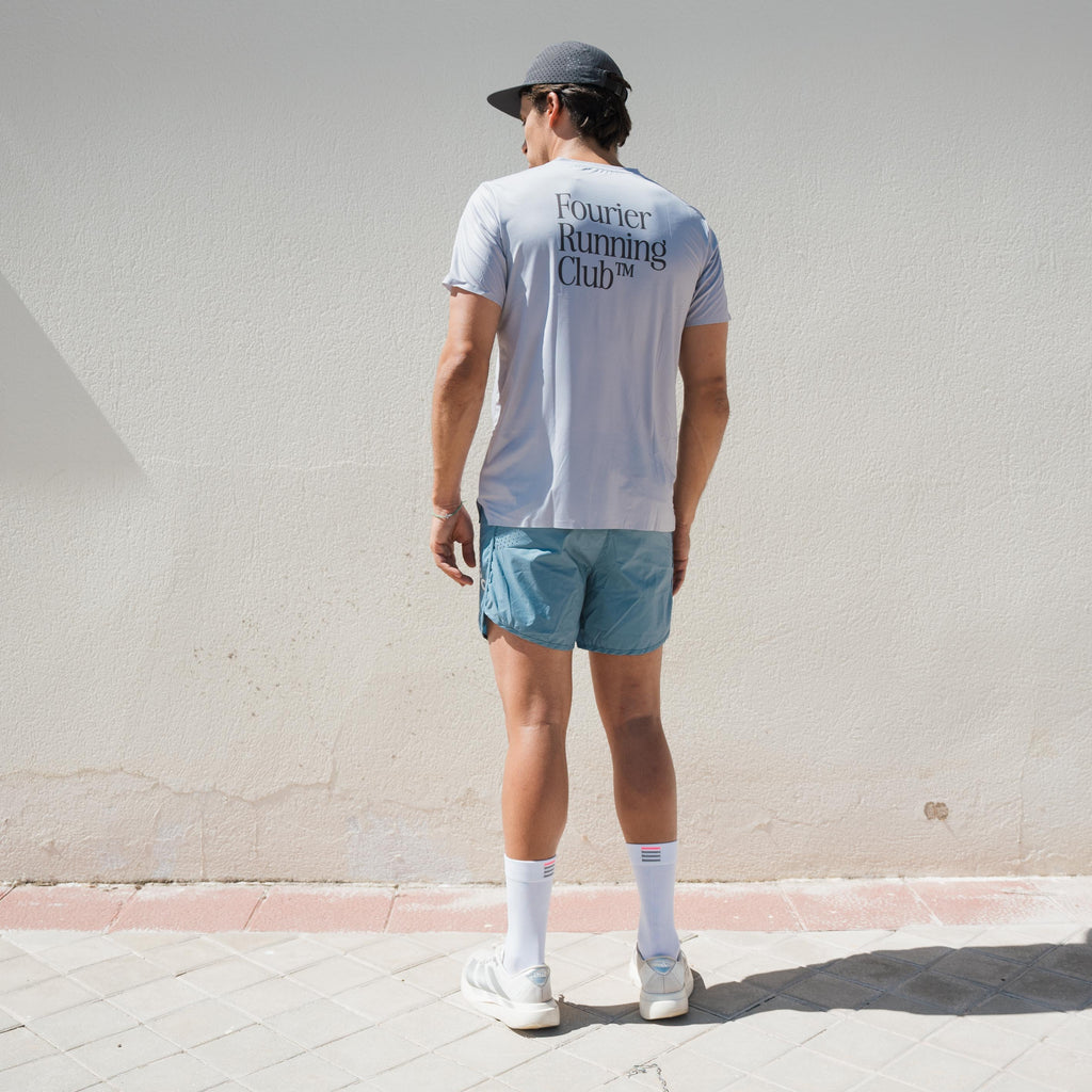 PANTALONCINI DA CORSA AZZURRI UOMO